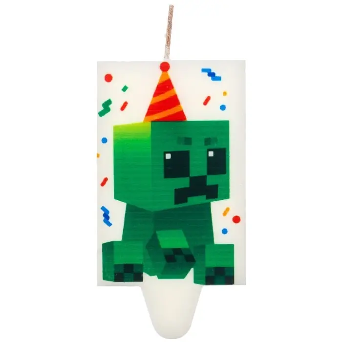 Свеча в торт Свеча в торт "С Днем Рождения!", Майнкрафт. 4,5х8,4 см