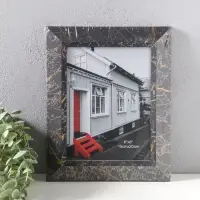 Фоторамка пластик 15х20 см "Гедеон" чёрный с золотом 26х21х2 см