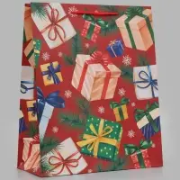 Пакет подарочный &laquo;Новогодний бум&raquo;, 26&times;12&times;32 см
