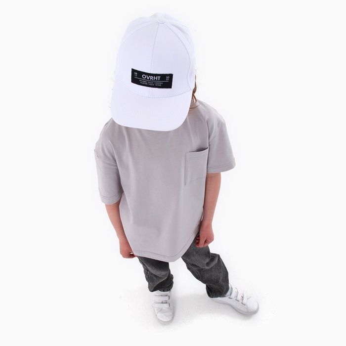 Кепка детская для мальчика для девочки OVRHT, цвет белый, р-р 52-54, 5-7 лет