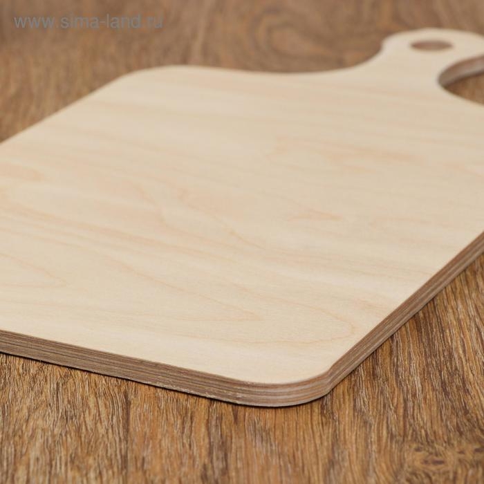 Доска разделочная деревянная  Доска разделочная деревянная "Классика", с ручкой, 29×18×0,8 см