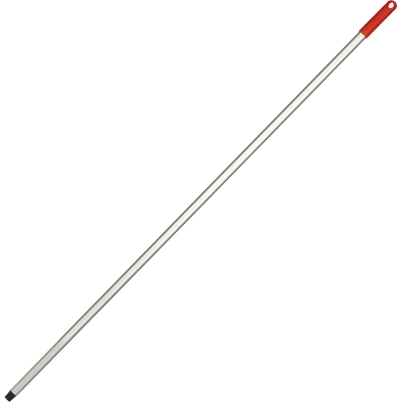 Рукоятка алюминиевая, цвет красный 130см с резьбой NV-138R