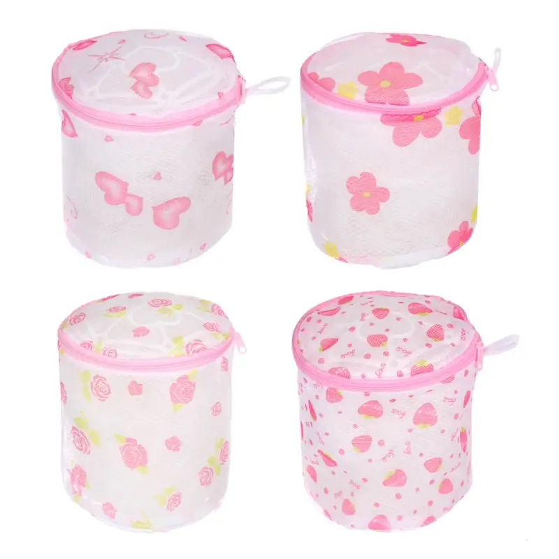 VETTA Мешок для стирки белья, цилиндр, на замке, пластик, полиэстер, d15х16h см, 4 дизайна