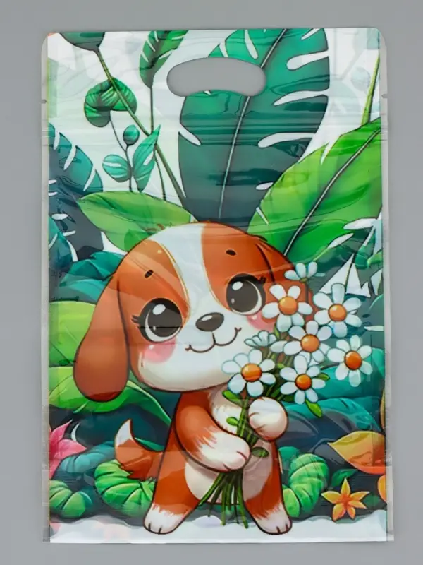 Пакет подарочный, с zip-lock застежкой &laquo;Букет ромашек&raquo;, 15&times;23&plusmn;1 см