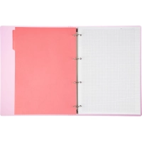 Бизнес-тетрадь Attache Rainbow Style А4 на кольцах, смен.блок, розов