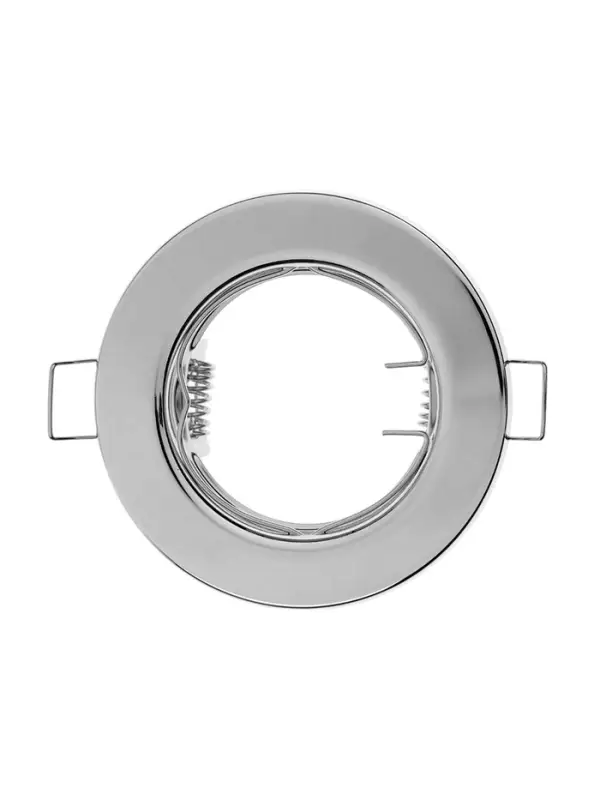 Светильник встраиваемый под лампу MR-16, круглый, металлический, хромированный