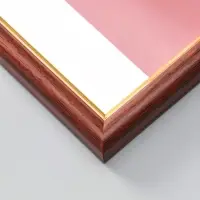 Фоторамка для фото 21х29,7 см (А4) "Oframe", пластик, бук с золотом, (пластиковый экран)