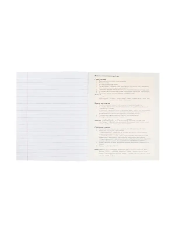 Тетрадь 48 листов в линию &laquo;Гармония&raquo; РУССКИЙ ЯЗЫК, обложка мелованный картон, выборочный лак, с интерактивным справочником, блок офсет