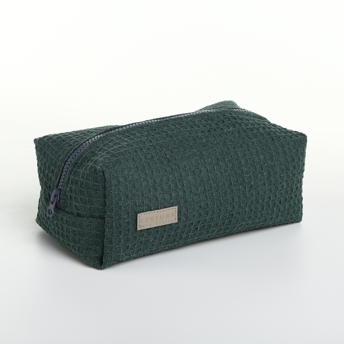 Косметичка на молнии TEXTURA, цвет зелёный Косметичка на молнии TEXTURA, цвет зелёный