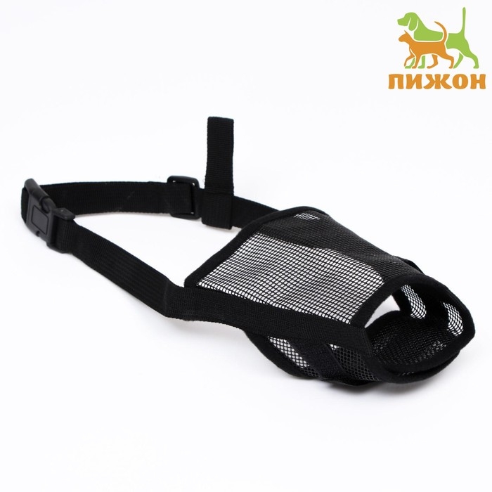 Намордник сетчатый с двойной фиксацией, размер L (длина по носу 6 см, обхват морды 25 см), чёрный Намордник сетчатый с двойной фиксацией, размер L (длина по носу 6 см, обхват морды 25 см), чёрный