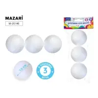 Заготовки для декорирования &laquo;Шар из пенопласта&raquo;, полистирол, диаметр 7.5 см, 3 шт.