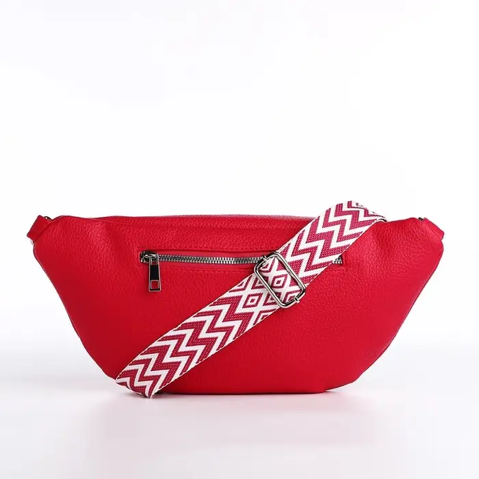 Сумка женская кросс-боди на молнии, 34&times;11&times;17 см, фуксия