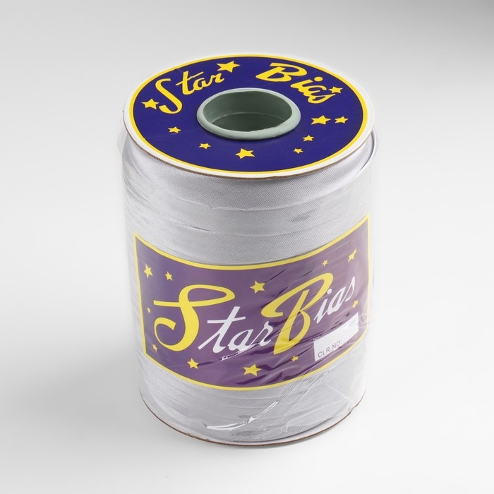 Косая бейка, атласная, 15 мм × 132 ± 1 м, цвет серый №9197 Косая бейка, атласная, 15 мм × 132 ± 1 м, цвет серый №9197