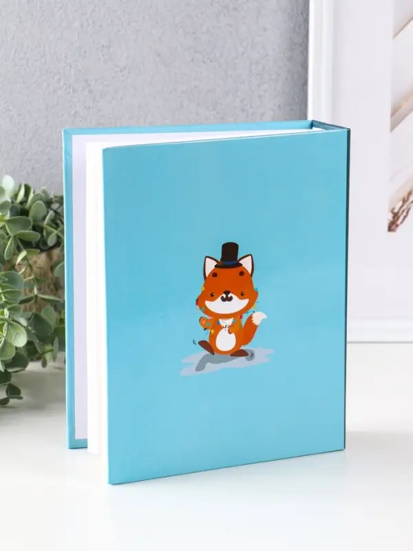 Фотоальбом 200 фото 10X15см, "Лисёнок в наушниках", ПП карм.