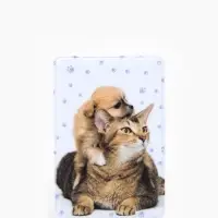 Обложка для проездного, пропуска, с принтом, белая