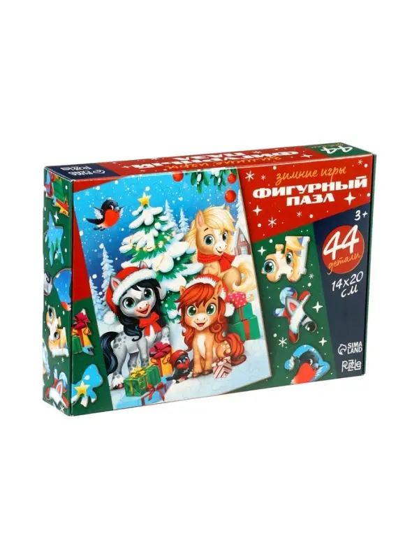 Лесная мастерская Пазл фигурный  Лесная мастерская Пазл фигурный "Зимние игры"