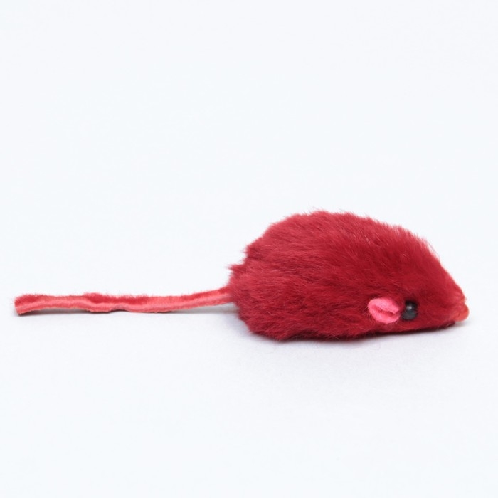 Игрушка для кошек  Игрушка для кошек "Малая мышь", натуральный мех кролика, 5 см, микс цветов