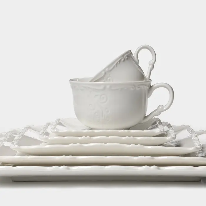 Блюдо фарфоровое сервировочное Magistro Kingdom, 27,5&times;16&times;1,9 см