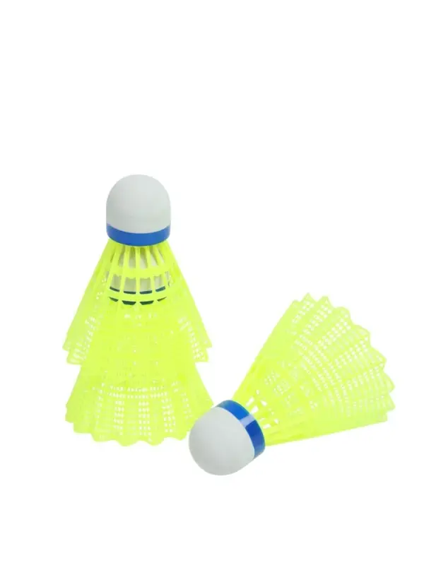Набор воланов для бадминтона ONLYTOP SWIFT HIT, 3 шт., нейлон, жёлтый
