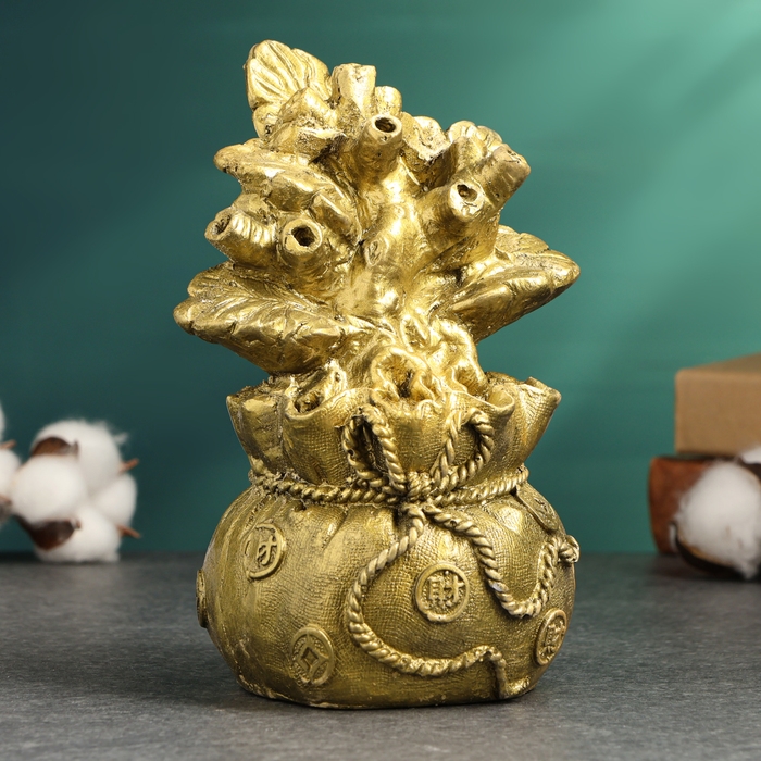 Фигура Фигура "Денежное дерево" состаренное золото, 17х11х11см