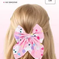 Бант для волос на заколке &laquo;Кошечка&raquo;, 7.5&times;9 см