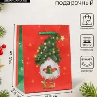 Пакет подарочный &laquo;Новогодний домовёнок&raquo;, 11.5&times;14.5&times;6.5 см
