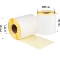 Термоэтикетки ЭКО 100х100, 500 шт/рул, вт.40,  16 рул/уп