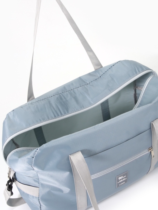 Сумка дорожная на молнии, серая