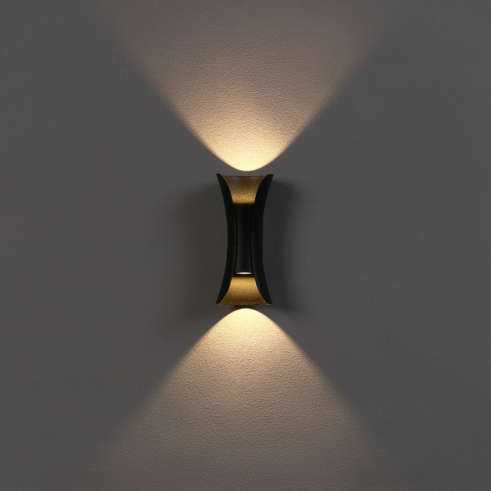 Светильник фасадный «Элегант», FSD-091, 6 Вт, 3000К, IP65, 220 В, металл, черный