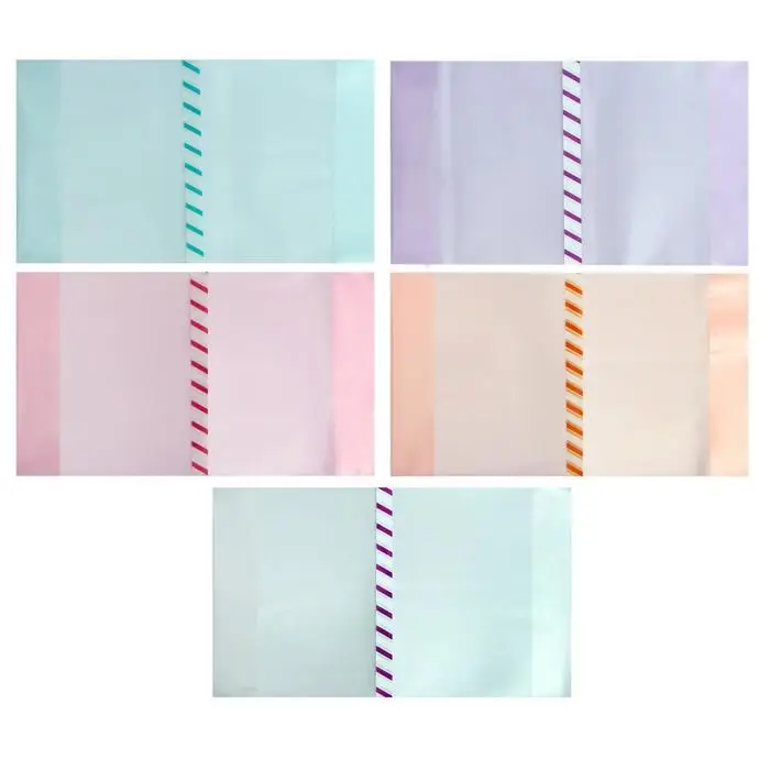 Набор обложек ПЭ 5 штук, 240&times;430 мм, 200 мкм, для прописей и рабочих тетрадей, универсальная, с закладкой, МИКС