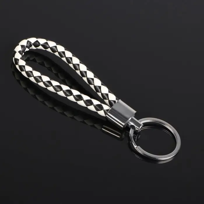 Брелок для ключей автомобильных Cartage, петля с номером телефона, чёрно-белый