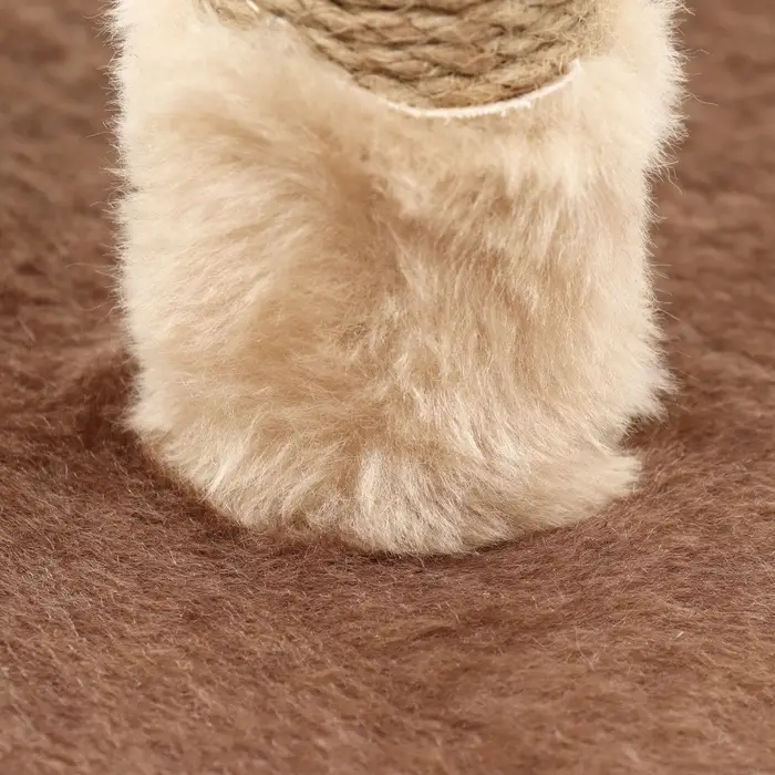 Комплекс для кошек, 33&times;76&times;105 см, разборный, с когтеточкой, с гамаком, бежевый