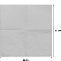 Салфетки бумажные 22х22см 1сл белые 100шт/уп