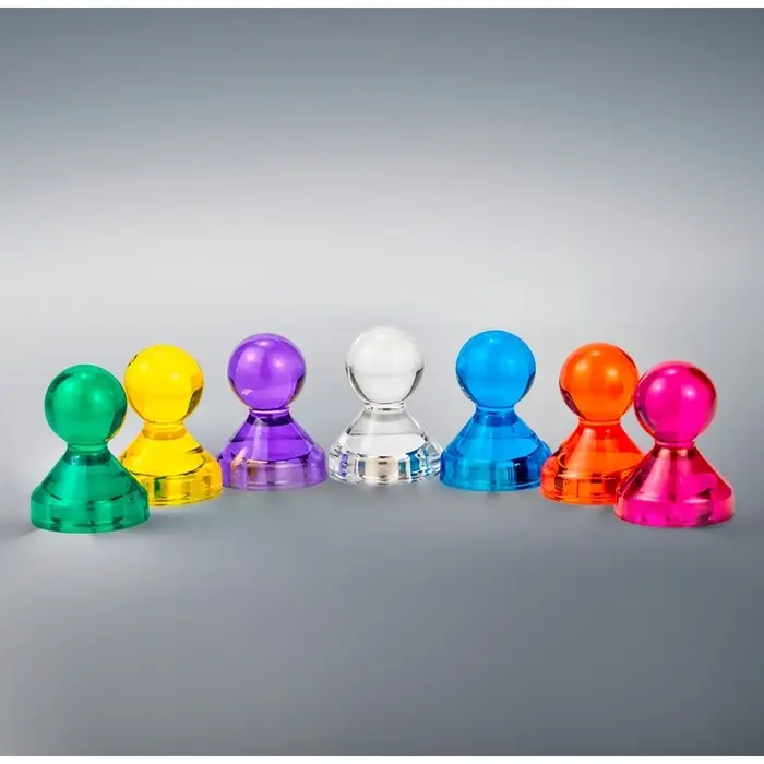 Набор магнитов, 24 штуки для доски &laquo;Пешки&raquo;, 11&times;17 мм, 7 цветов