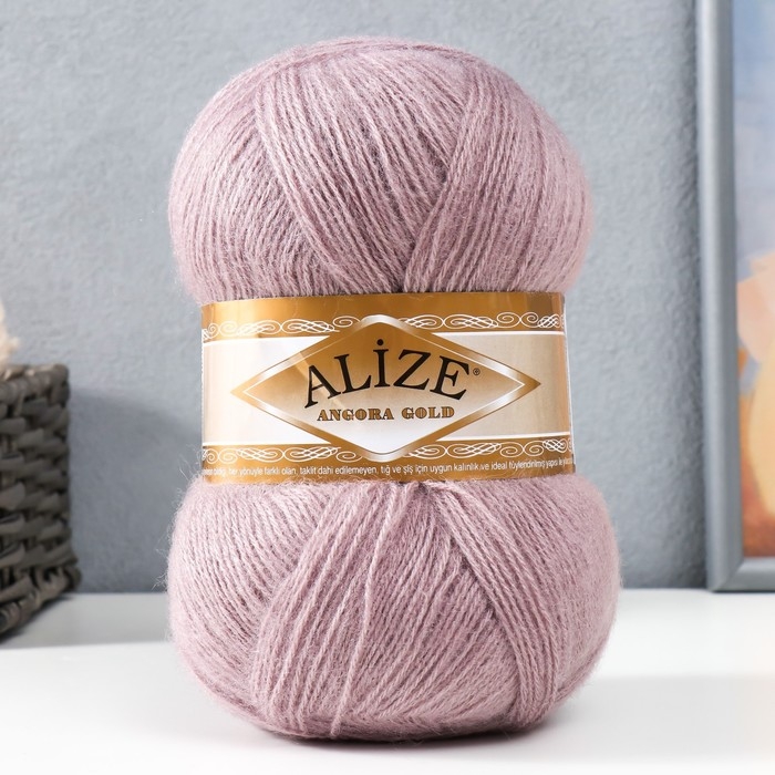Пряжа Пряжа "Angora Gold" 20%шерсть, 80%акрил 550м/100гр (163 серая роза)