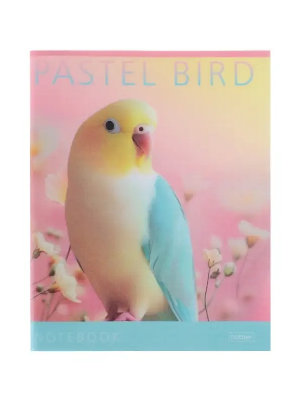 Тетрадь 96л кл Hatber "Pastel Animals", пласт обл с печатью, 60-65г/м&sup2; 5В МИКС
