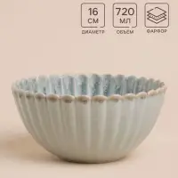 Салатник SL Home &laquo;Эхо Крита&raquo;, 720 мл, d=16 см, фарфор, голубой