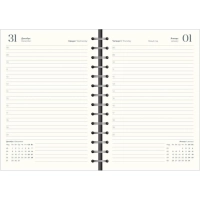 Ежедневник датированный 2026 IF 14х20см 160л, на спир, Basic I1751emb/black