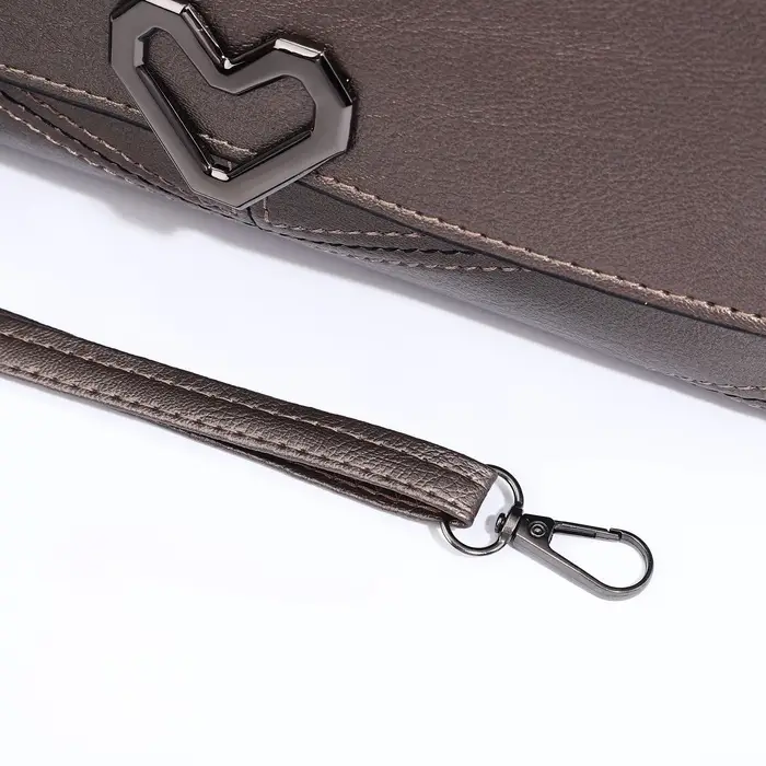 Сумка женская, кросс-боди, на магните, 24&times;6&times;14 см, серая