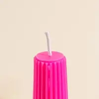 Набор свечей, 3.5х23 см, 2 шт "Башня" ярко-розовый 4х9,5х25 см