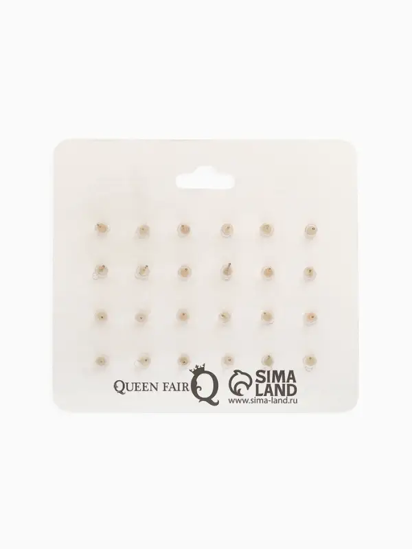 Серьги пусеты 12 пар &laquo;Фантазия&raquo;, маленькие d=3-6 мм, цветные в золоте