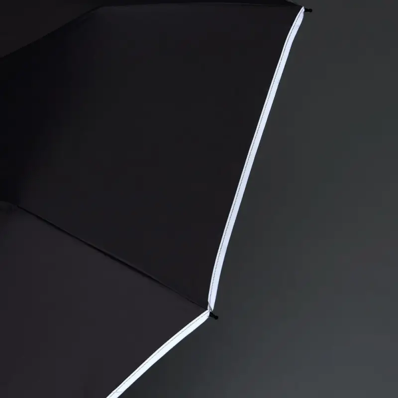 Зонт обратного сложения Norsken с фонариком, черный