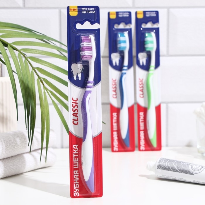 Зубная щётка Rendall Classic, мягкая, микс, 1 шт. Зубная щётка Rendall Classic, мягкая, микс, 1 шт.