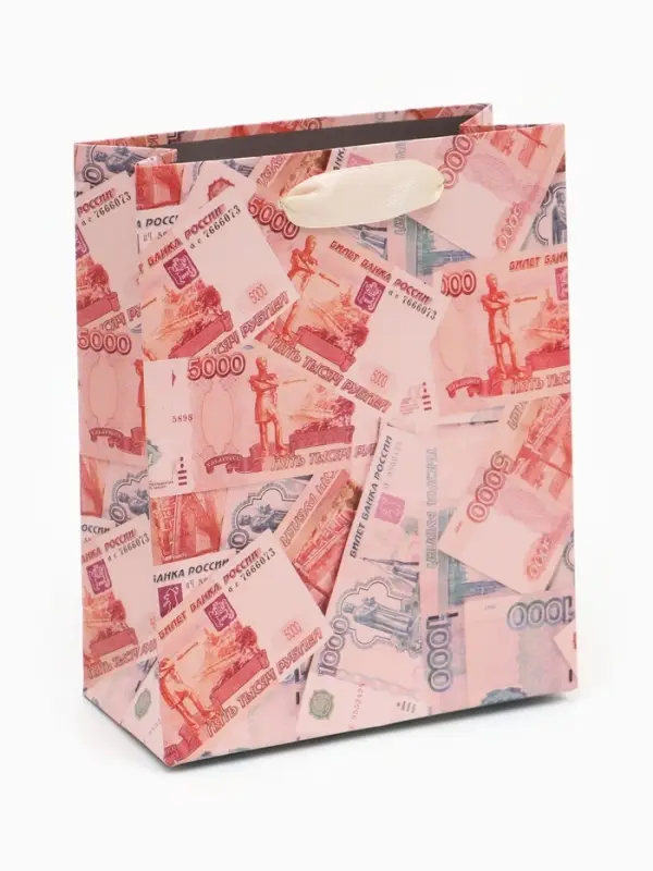 Пакет подарочный &laquo;Деньги&raquo;, 12&times;15&times;5.5 см