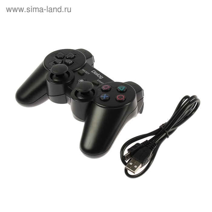 Геймпад Dialog Gan-Kata GP-A16RF, беспроводной, вибрация, для PS3, USB, черный Геймпад Dialog Gan-Kata GP-A16RF, беспроводной, вибрация, для PS3, USB, черный