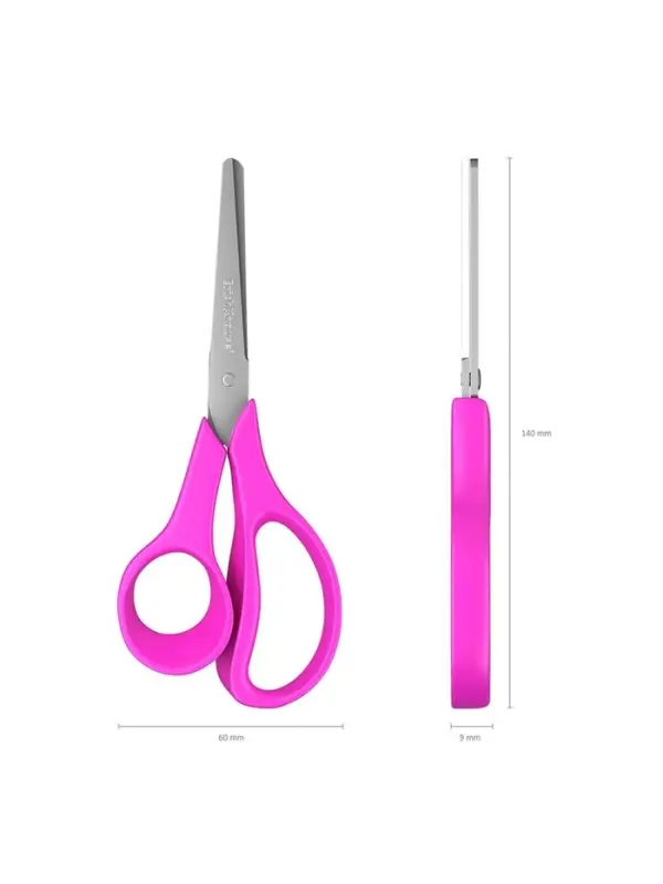 Ножницы детские 14 см, ErichKrause Joy Ergo, в стакане, с закруглёнными концами лезвий и линейкой, МИКС