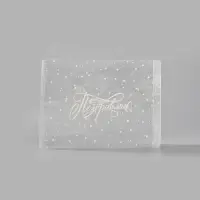 Подарочная коробка с тишью и гирляндой &laquo;Поздравляю&raquo;, 16,5 х 12 х 5 см