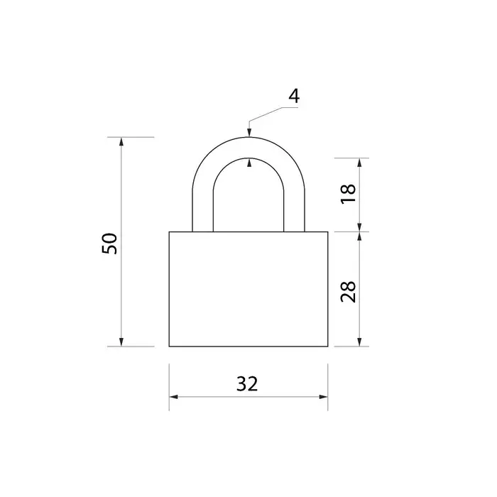 Замок навесной, 32&times;69 мм, МИКС
