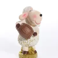 Фигурка полистоун &laquo;Овечка Бяша с бочкой&raquo;, 4&times;3.5&times;7 см, МИКС