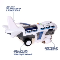 Парковка «Полицейский самолет», с машинками, световые и звуковые эффекты